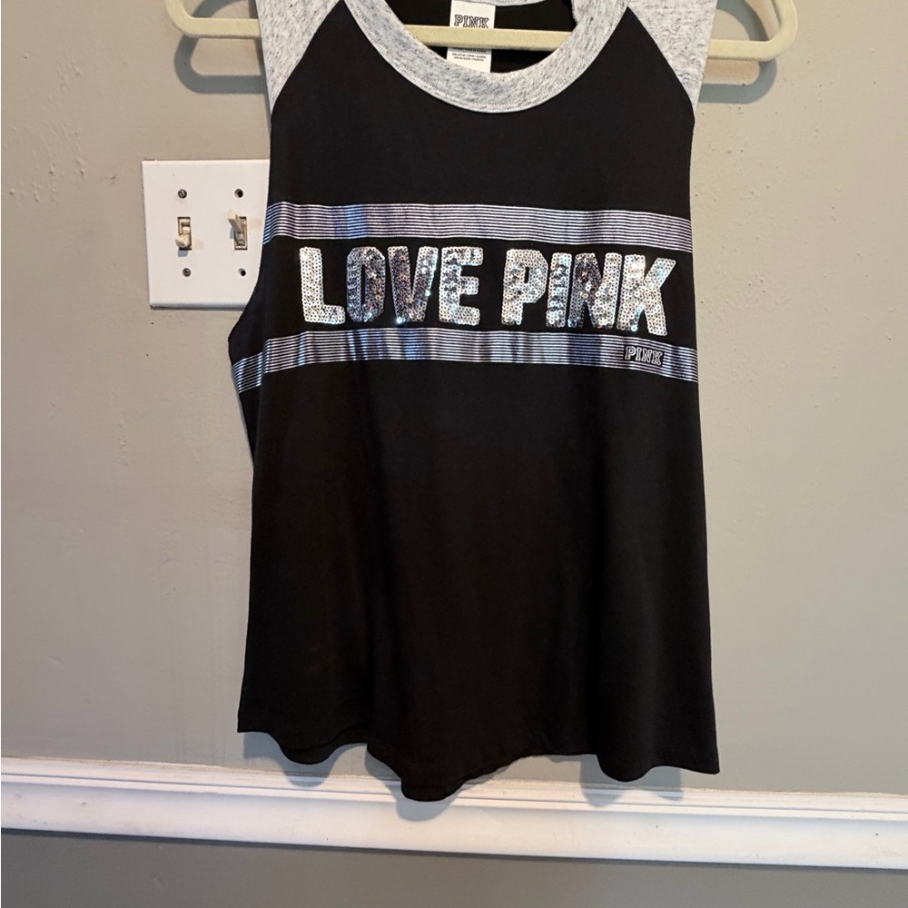 Victoria's Secret Black and Gray Tank Top